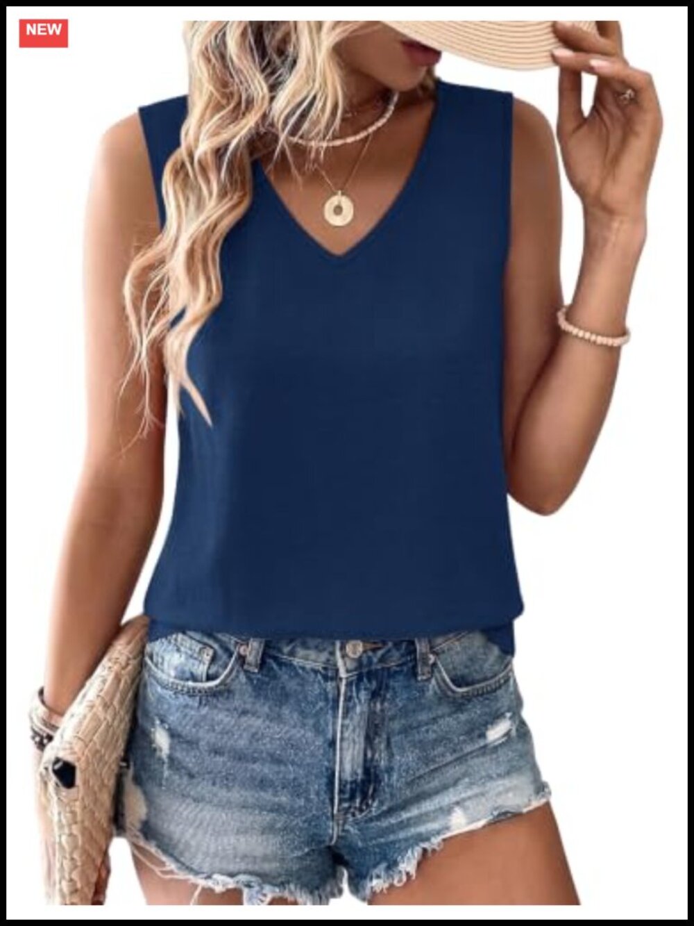 Linen Viscose Crop Tank Top V Neck Sleeveless Summer Beach Vacation